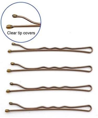 Dofash 60 pieces metal 5 cm / 2 inches wavy bobby pins hair clips handles hair accessories for women (brown) - Buy Online on GoSupps.com