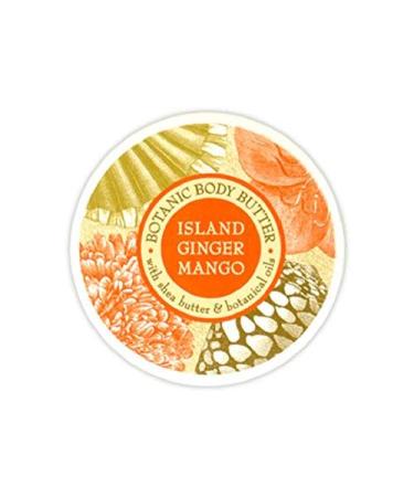 Greenwich Bay Trading Company Botanic Body Butter with Shea Butter and Cocoa Butter 8oz Tub (Island Ginger Mango)
