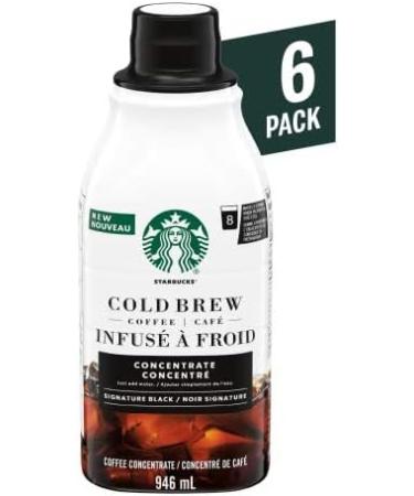 Starbucks Cold Brew Coffee Concentrate Signature Black 6 X 946 ML Bottles 6 Count Chocolate 6 count (Pack of 1) - Buy Online on GoSupps.com
