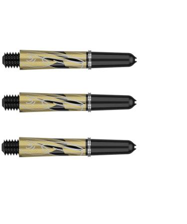 Phil Taylor Power Icon Black Gold Pro Ultra Dart Shafts, Short (3 Sets - 9 Shafts)