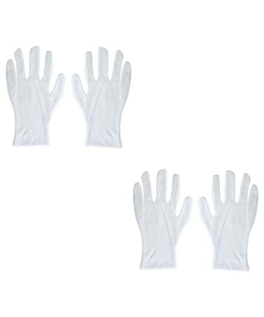 POPETPOP White Gloves 12 Pairs Factory Gloves Lengthen White Cotton Gloves Work Cotton Work Gloves
