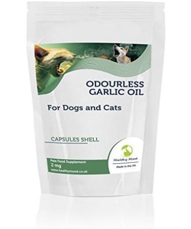 Odourless Garlic Oil 2mg for Dogs and Cats Pets Food Supplement 120 Capsules Reduced Levels of Anti-Social Garlic Breath Nutrition Supplements HEALTHY MOOD UK Quality Nutrients - Buy Online on GoSupps.com