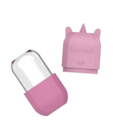 Unicorn Ice Tray Face Massager Skin Massage Ice Roller Silicone Icing Tool Ice Face Roller Face Beauty Tool Facial Roller Massager Face Ice Roller Skin Care Face Ice Roller Mold 10.7X5.4X5CM Pink