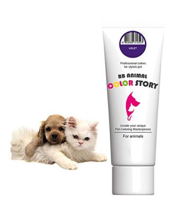 Violet 50ml Dog Hair Dye Hair Bleach Hair Coloring Professional Colors for Stylish Pet