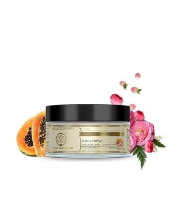 Rose & Papaya Face Scrub | Ayurvedic Scrub for Face | Moisturizing Face Scrub | Face Scrub for Removing Blackheads | Free From Harsh Chemicals | Suitable for All Skin Types