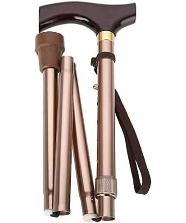 Walking Stick Wooden Handle Walking Stick Adjustable Folding Safety Walking Stick for Elderly Blind Walking Stick Guide Crutch for Blind Elderly - Buy Online on GoSupps.com