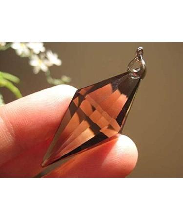 A14g Natural Smoky Quartz Crystal 2X12 Sided Wand Pendant ningxiao - Buy Online on GoSupps.com