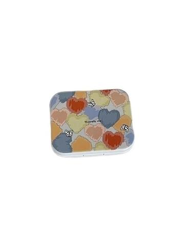 KCHYCV Doodle Girl Contact Lens Case Portable Contact Lens Organizer Colored Lens Case Travel Set (Color : Blue)