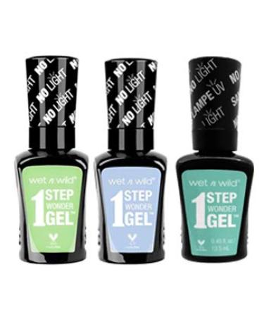 Wet n Wild 1 Step Wonder Nail color Gel 3-pc bundle (704A 729A 731A)