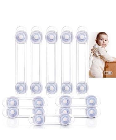 Schubladen lock Baby - Child lock Cabinet - 10 pieces - child locking - Cabinet lock Baby - For cupboard and drawer for gluing - child locking without drilling for baby and child 5+5