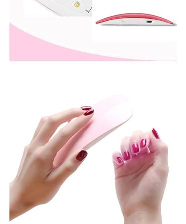 Mini USB Portable Nail Lamp for Gel Polish Drying | 2 Modes (60s/120s) Professional Manicure Tool in Pink - Buy Online on GoSupps.com