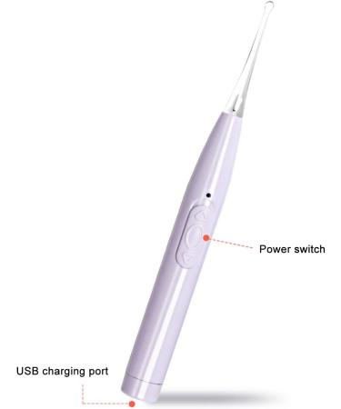USB Rechargeable Kids Ear Wax Removal Spoon with LED Flashlight - Safe Purple Ear Pick for Home Use - Buy Online on GoSupps.com