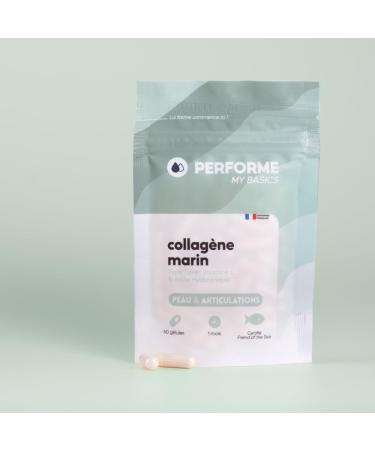 My Basics Peptan Patented Marine Collagen + Hyaluronic Acid & Vit C Collagen Type I for Skin and Joints - 60 Capsules - 1 Month of Treatment Performs - Buy Online on GoSupps.com