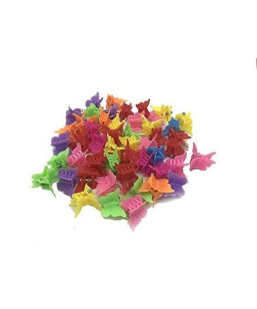 50 Pcs Mixed Color Mini Plastic Butterfly Hair Clips for Women and Girls - Hair Accessories - Buy Online on GoSupps.com