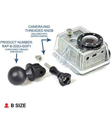 RAM Mounts RAP-B-202U-GOP1 Action Camera Universal Ball Adapter - B Size 1 Ball - Buy Online on GoSupps.com