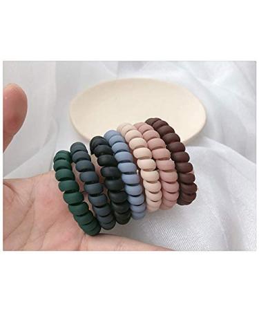 Spiral Hair Ties Set - 10 PCS Coil Hair Elastics in 10 Colors for Girls and Women - Buy Online on GoSupps.com
