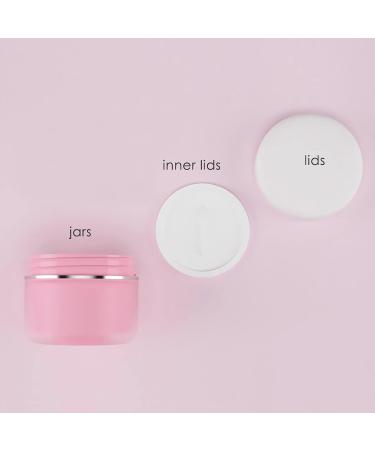 Zeoabsy 4-Pack 50ml Double-Walled Plastic Cream Can with Screw Cover | Perfect for Gels Creams and Ointments | Versatile Cosmetic Storage Solution - Buy Online on GoSupps.com