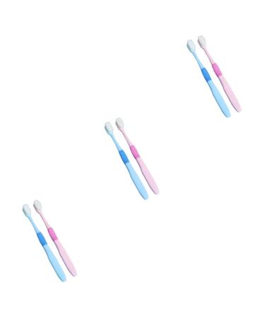 minkissy 6 Pcs Toothbrush Child For Teeth Fur Oral Household PP Pregnant Woman Small Brush Head