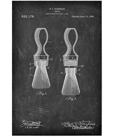 Buy ArtboxONE 75x50 cm Abstract Shaving Brush Patent Poster | Unique Barber Hair Art for Your Space - International Shipping Available - Buy Online on GoSupps.com