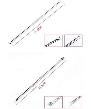 La Milee Blackhead Remover Extractor Tool Pimple Acne Extraction Kit for Nose Facial Pore Blemish Whitehead Popping Zit Removal Needle Professional Stainless Pimple Acne Blemish Removal Tools Set - Buy Online on GoSupps.com