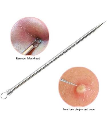 Piuruf Acne Needle Set - 1/2 Pieces Double Head Stainless Steel Tool for Blackhead Removal & Facial Care - Buy Online on GoSupps.com