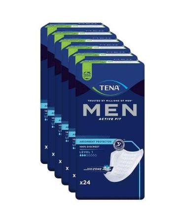 TENA MEN Active Fit Level 1 Incontinence Pads 6X24 Pcs