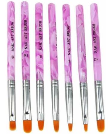 7 Nail Brushes | Tool Professional UV Gel Brush Pen | Brush Pen Nail Art Painting | Nail Art Tips Builder Brush Nail Painting Polish Brush Pen Nail Clean Up Brush Set for Home and Salon Use. - Buy Online on GoSupps.com