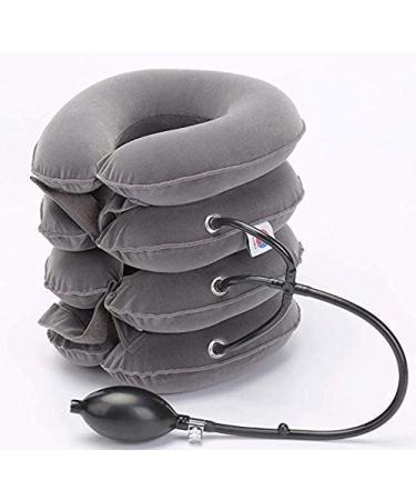 ChiFit Neck Traction - 4 Layer Cervical Neck Traction Device - Neck Massager & Collar - Neck & Shoulder Pain Relief - Cervical Collar for Travel/Home Improved Spine Alignment Grey - Buy Online on GoSupps.com