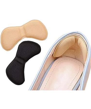 Demarkt 4 Pairs Sponge Heel Pads - Self-Adhesive Foot Care Cushions & Insoles for Comfort (Black & Flesh Color) - International Shipping Available - Buy Online on GoSupps.com