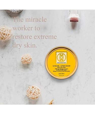 OMM Collection Solid Lotion Balm Natural Oils Mango Shea Cocoa coconut Butter-Rich Hydration-Heal & Sooth Rough Dry Irritated Skin-Dark Chocolate (2oz) - Buy Online on GoSupps.com