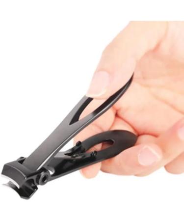 Sweetness 2 Pieces Large Mouth Nail Clippers Thick Nail Cutter Stainless Steel Professional Nail Tool with Large Mouth Black - Buy Online on GoSupps.com