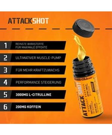 BODY ATTACK Preworkout Booster Shot - Orange Cola 20x60ml | High Dosage Made in Germany - International Shipping Available - Buy Online on GoSupps.com