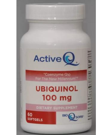 100mg ActiveQ (60 Softgels) uses Kaneka QH Ubiquinol the active antioxidant form of Coenzyme Q10