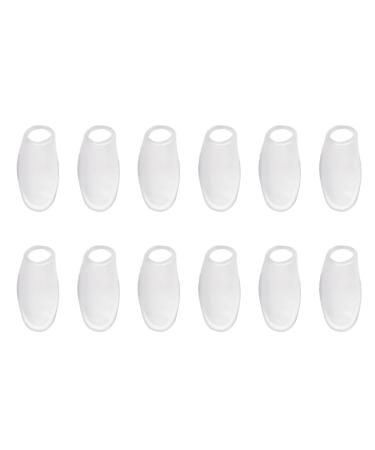 Mobestech 6 Pairs Toe Splitter Toe Separator for Feet Hallux Straighteners Toe Brace for Big Toe Bunion Protctor Guards Toe Spacers Silicone Gel Tool Big Joint White Regulator Sebs Eversion