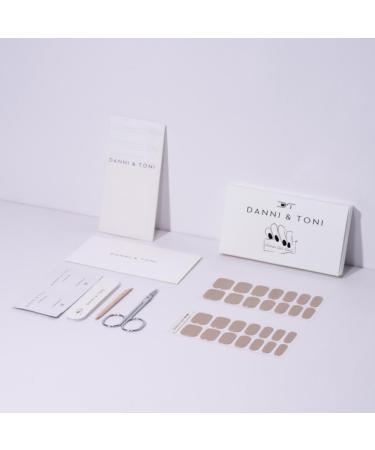 DANNI & TONI 28 Khaki Gel Nail Polish Strips | Salon-Quality Manicure Stickers - Buy Online on GoSupps.com