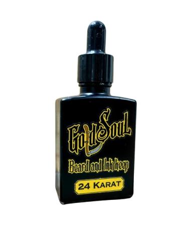 Gold Soul Beard Oil - 24 Karat Scent - Premium Blend of leave in oil hydrates Promotes Growth Softens beard leaving healthy and full Moisturizes skin Relives and Prevents itch golden