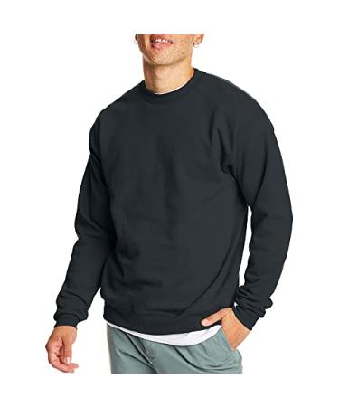 Hanes Men's EcoSmart Sweatshirt Large Black
