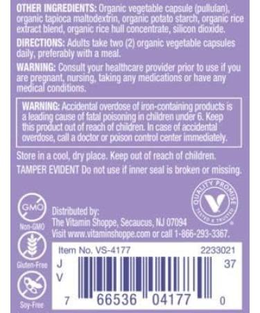 TrueYou Pep in Your Step Plant-Based Iron Supplement with B12, Folate & Vitamin C - 60 Vegetable Capsules - Buy Online on GoSupps.com