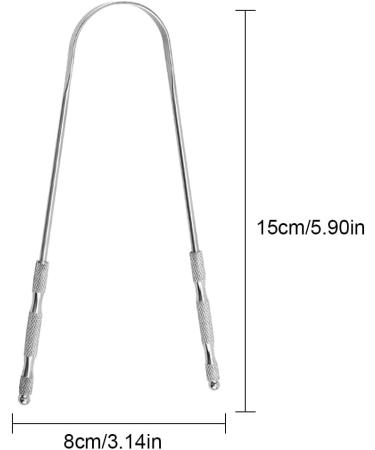 Zcsowe Stainless Steel Tongue Scraper - 2PCs Tongue Cleaner for Bad Breath | Metal Oral Hygiene Tool for Men & Women - Buy Online on GoSupps.com