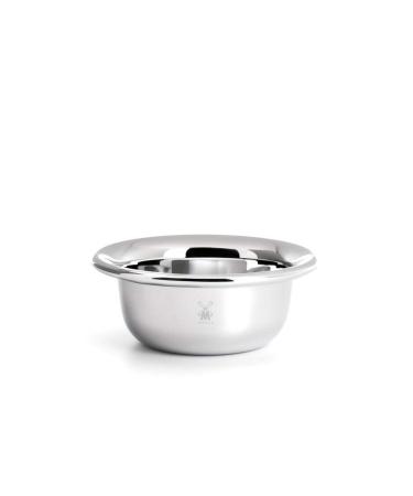 MHLE Shaving Soap Dish - Chrome Plated Stainless Steel Bowl, Luxury Shave Accessory for Men