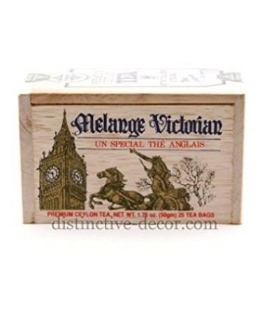Metropolitan Tea Company Victorian Blend Tea in Decorative Wooden Box with 25 Teabags