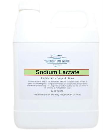 Sodium Lactate, 32 Oz, Safety Sealed Container. 60% Concentration USP Natural Preservative Made in The USA