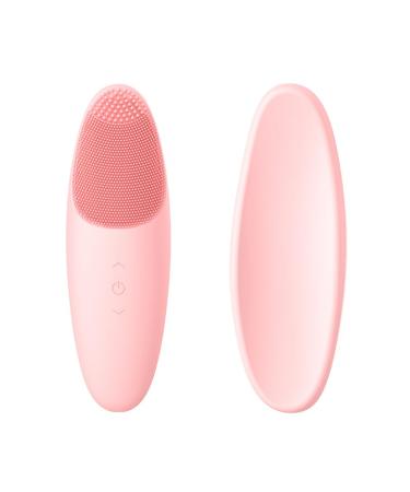 Facial Cleansing Brush Waterproof and Rechargeable Face Scrub Brush for Men Cleansing Exfoliating and Massaging Electric Face Scrubber with 42 C Constant Temperature Design-Pink