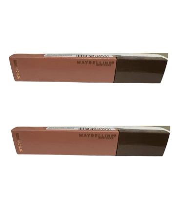 Pack of 2 Maybelline New York SuperStay Matte Ink Liquid Lipstick Chai Genius 255 0.17 Fl Oz (Pack of 2) 255 Chai Genius
