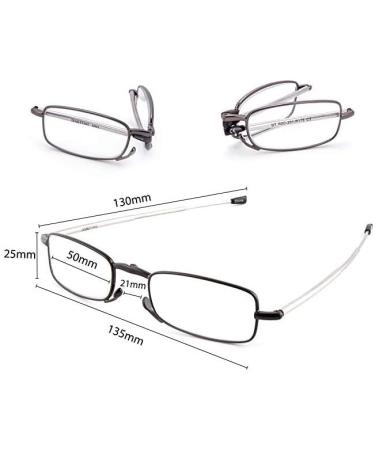 Buy Jox Foldable Reading Glasses - Blue Light Blocking Compact Design with Flip Case | Gold 2.5 Diopters for Men & Women - International Shipping Available - Buy Online on GoSupps.com