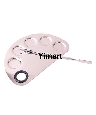 Yimart Pro Stainless Steel Makeup Palette & Spatula - Ultimate Mixing Tool for Cosmetic Artists | International Shipping Available - Buy Online on GoSupps.com