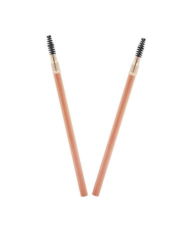 BELLIFFY 2pcs Double Ended Eyebrow Pencil with Brush Brow Pen Brush Eyebrow Pencils Eyebrow Tools Wood