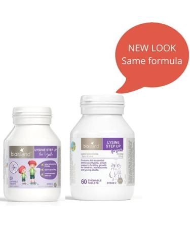Bio Island Lysine Step Up for Youth 60 Chewable Tablets - Australia Import | Boosts Immunity and Supports Youthful Health - Buy Online on GoSupps.com