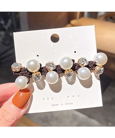 Bzybel Big Pearls Stretch Hair Ties - 3 Colors | Decorative Ponytail Holders for Girls & Women - Buy Online on GoSupps.com