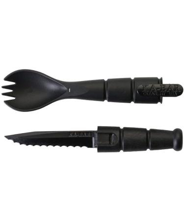 Ka-Bar Tactical Spork 9909 - Spoon Fork Knife Tool, Black - 1 Pack - Buy Online on GoSupps.com